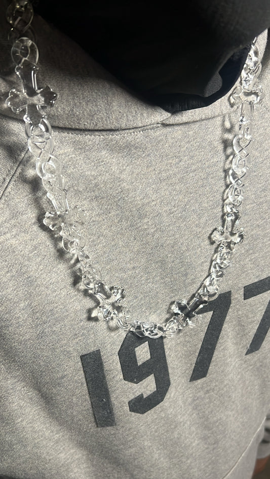 Clear Cross Chain 30’inch