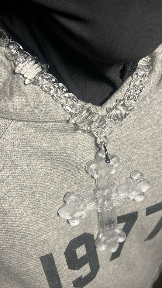 Clear Cuban x Cross
Pendant Chain 31' inch