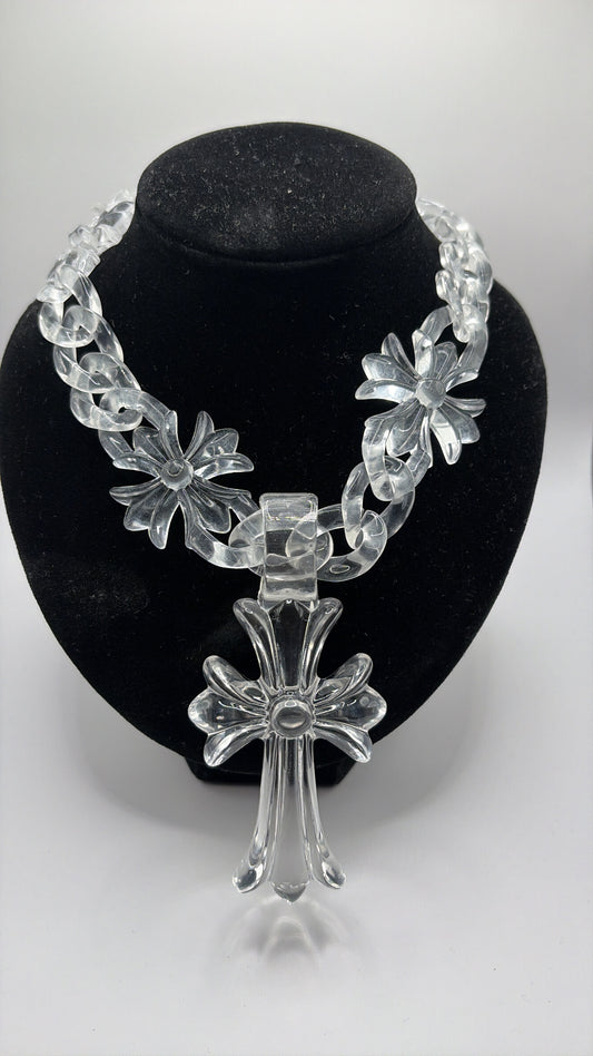 Clear Chain x Cross Pendant Chain 30' inch